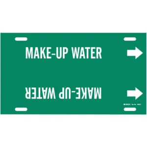 BRADY 4093-F Pipe Marker Make Up Water Green 6 To 7-7/8 In | AF4UEZ 9KAA8