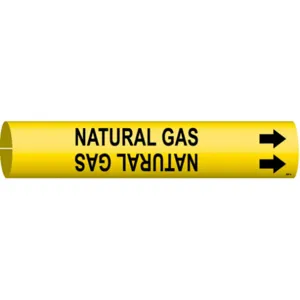 BRADY 4097-A Pipe Marker Natural Gas Y 3/4 To 1-3/8 In | AE8ZGR 6GT15