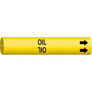 BRADY 4103-C Pipe Marker Oil Yellow 2-1/2 To 3-7/8 In | AE4KCK 5LDR8