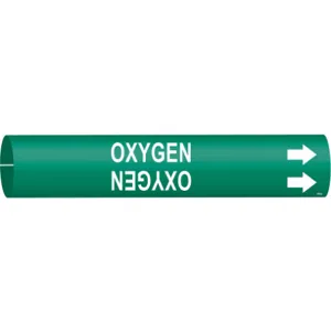 BRADY 4106-D Pipe Marker Oxygen Green 4 To 6 In | AE4KCT 5LDT5