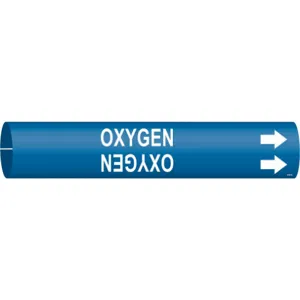 BRADY 4107-D Pipe Marker Oxygen Blue 4 To 6 In | AE4KCV 5LDT7