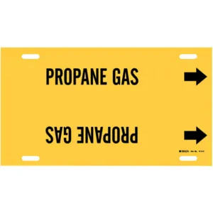 BRADY 4114-G Pipe Marker Propane Gas Yellow 8 To 9-7/8 In | AF4JUQ 8YE34