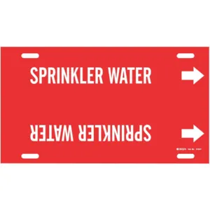 BRADY 4128-F Pipe Marker Sprinkler Water R 6 To 7-7/8 In | AE4KWK 5LFK5