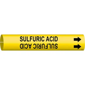 BRADY 4136-C Pipe Marker Sulfuric Acid 2-1/2 To 3-7/8 In | AF4EZD 8ULA7