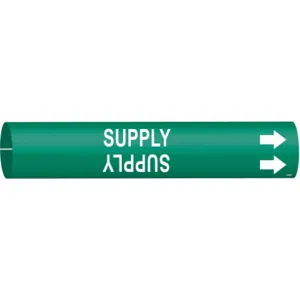 BRADY 4139-B Pipe Marker Supply Green 1-1/2 To 2-3/8 In | AF6ANF 9UCH0