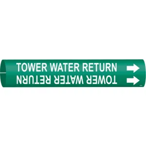 BRADY 4143-B Pipe Marker Tower Water Return 1-1/2 To 2-3/8 | AE3ZJW 5GXX1