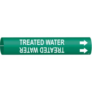 BRADY 4145-D Pipe Marker Treated Water Green 4 To 6 In | AF3TXY 8CXF7