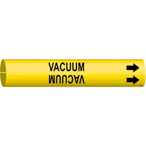 BRADY 4146-D Pipe Marker Vacuum Yellow 4 To 6 In | AE4KDZ 5LDW7