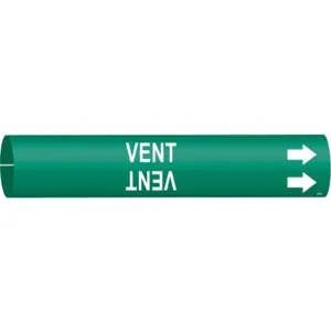 BRADY 4150-C Pipe Marker Vent Green 2-1/2 To 3-7/8 In | AE4KEG 5LDX4