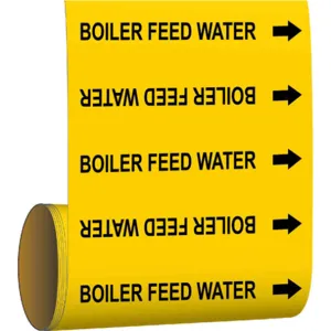 BRADY 41537 Pipe Marker Boiler Feed Water Yellow | AF3UBH 8CYD0