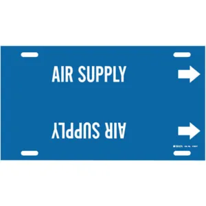 BRADY 4160-G Pipe Marker Air Supply Blue 8 To 9-7/8 In | AF3TMA 8CUP8