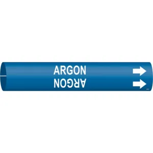 BRADY 4162-A Pipe Marker Argon Blue 3/4 To 1-3/8 In | AE3ZKP 5GXZ2