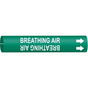 BRADY 4167-C Pipe Marker Breathing Air 2-1/2 To 3-7/8 In | AE4KEU 5LDY6