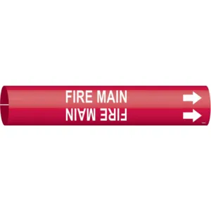 BRADY 4185-B Pipe Marker Fire Main R 1-1/2 To 2-3/8 In | AF4HNG 8XCD4