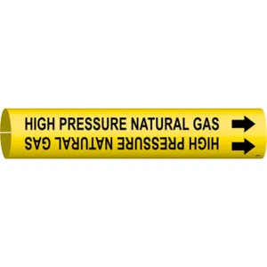 BRADY 4194-C Pipe Marker High Pressure Natural Gas Y | AF4EJD 8TPD0