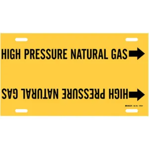 BRADY 4194-F Pipe Marker High Pressure Natural Gas Y | AF4UFC 9KAC9