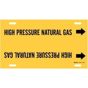 BRADY 4194-H Pipe Marker High Pressure Natural Gas Y | AF3TVZ 8CWY4