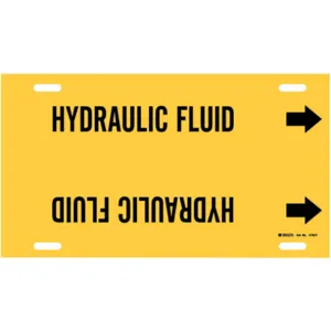 BRADY 4198-G Pipe Marker Hydraulic Fluid Y 8 To 9-7/8 In | AF3TJU 8CTR7