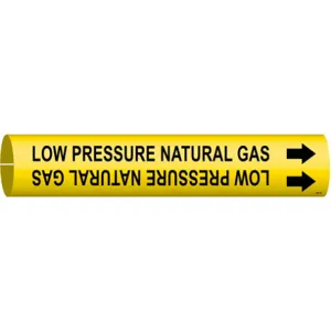 BRADY 4241-B Pipe Marker Low Pressure Natural Gas Yellow | AF4QDM 9F931