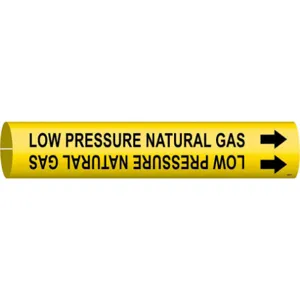 BRADY 4241-C Pipe Marker Low Pressure Natural Gas Yellow | AF4EYL 8UKZ1