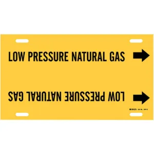 BRADY 4241-G Pipe Marker Low Pressure Natural Gas Yellow | AF4CYM 8RJ78