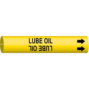 BRADY 4244-C Pipe Marker Lube Oil Y 2-1/2 To 3-7/8 In | AE4KFE 5LDZ6