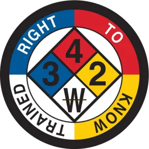 BRADY 42541 Hard Hat Emblem Label 2 Inch Diameter | AG9JZU 20RY74