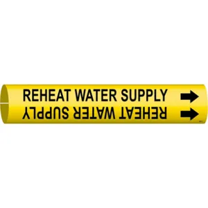 BRADY 4267-A Pipe Marker Reheat Water Supply 3/4 To 1-3/8 | AF4RFG 9GEW6