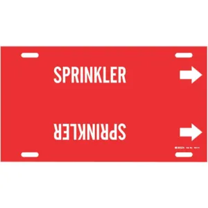 BRADY 4277-F Pipe Marker Sprinkler Red 6 To 7-7/8 In | AF3TET 8CRG9