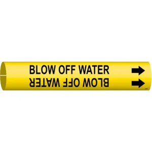 BRADY 4284-A Pipe Marker Blow Off Water | AF8CTF 24VK02