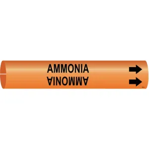 BRADY 4290-D Pipe Marker Ammonia Orange 4 To 6 In | AE4KGK 5LEA3