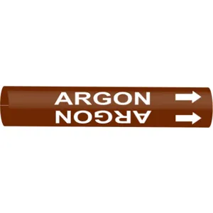 BRADY 4291-G Pipe Marker Argon Brown 8 To 9-7/8 In | AE4KZT 5LFX4