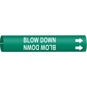 BRADY 4294-B Pipe Marker Blow Down | AH2CHU 24VH77