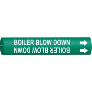 BRADY 4298-C Pipe Marker Boiler Blow Down | AF8CLZ 24VH82