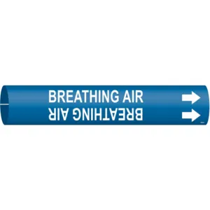 BRADY 4302-A Pipe Marker Breathing Air 3/4 To 1-3/8 In | AE3ZQN 5GYD0