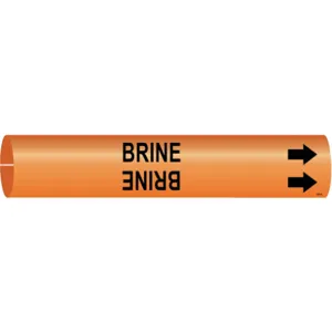 BRADY 4304-D Pipe Marker Brine Orange 4 To 6 In | AE4KGY 5LEC5