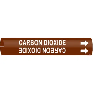 BRADY 4306-A Pipe Marker Carbon Dioxide 3/4 To 1-3/8 In | AE3ZQV 5GYD6