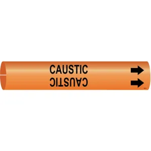 BRADY 4307-C Pipe Marker Caustic Orange 2-1/2 To 3-7/8 In | AE4KHB 5LEC8