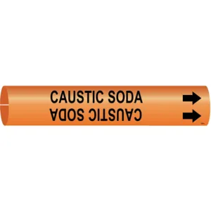 BRADY 4308-A Pipe Marker Caustic Soda | AF8CMM 24VH94