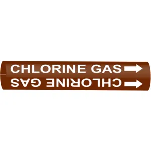 BRADY 4311-G Pipe Marker Chlorine Gas Br 8 To 9-7/8 In | AE4LCV 5LGA1