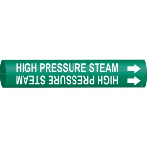 BRADY 4331-B Pipe Marker High Pressure Steam Green | AE3ZRV 5GYF9