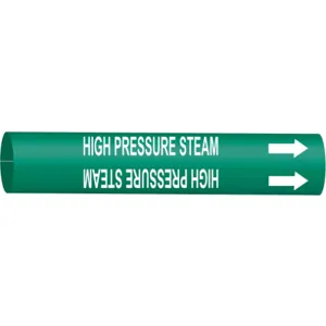 BRADY 4331-H Pipe Marker High Pressure Steam 10 To 15 In | AE4LEG 5LGE5