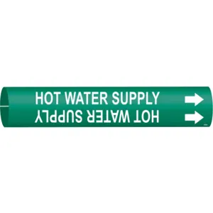 BRADY 4338-C Pipe Marker Hot Water Supply 2-1/2 To 3-7/8 | AC9JCL 3GUF8