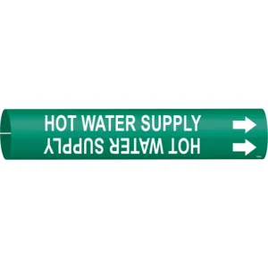 BRADY 4338-B Pipe Marker Hot Water Supply 1-1/2 To 2-3/8 | AC9JCC 3GUE7