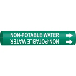 BRADY 4351-C Pipe Marker Non-potable Water 2-1/2 To 3-7/8 | AC9JCN 3GUG1