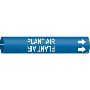 BRADY 4353-D Pipe Marker Plant Air Blue 4 To 6 In | AE4KJG 5LEF7