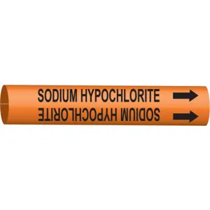 BRADY 4362-G Pipe Marker Sodium Hypochlorite 8 To 9-7/8in | AE4LFK 5LGH4