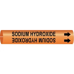 BRADY 4363-C Pipe Marker Sodium Hydroxide | AF8CVK 24VK52