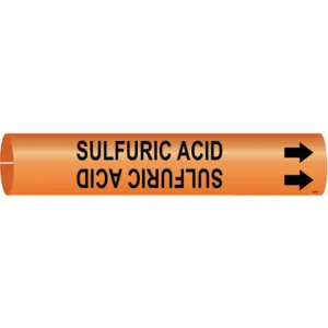 BRADY 4368-B Pipe Marker Sulfuric Acid | AF8CWJ 24VK75