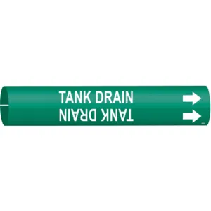 BRADY 4370-C Pipe Marker Tank Drain | AF8CWP 24VK80